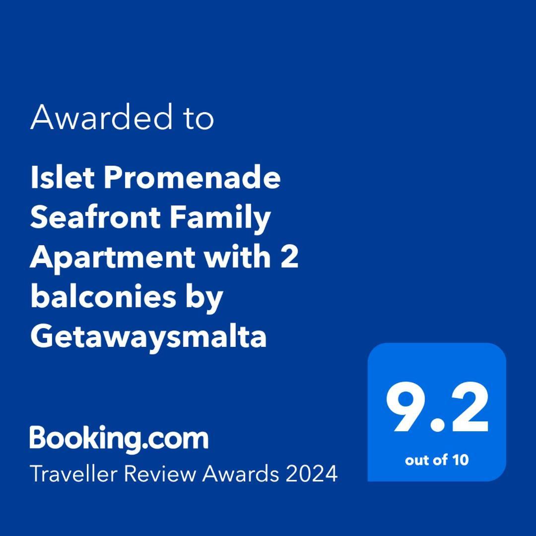 Islet Promenade Seafront Family Apartment With 2 Balconies By Getawaysmalta St. Paul's Bay Exteriör bild
